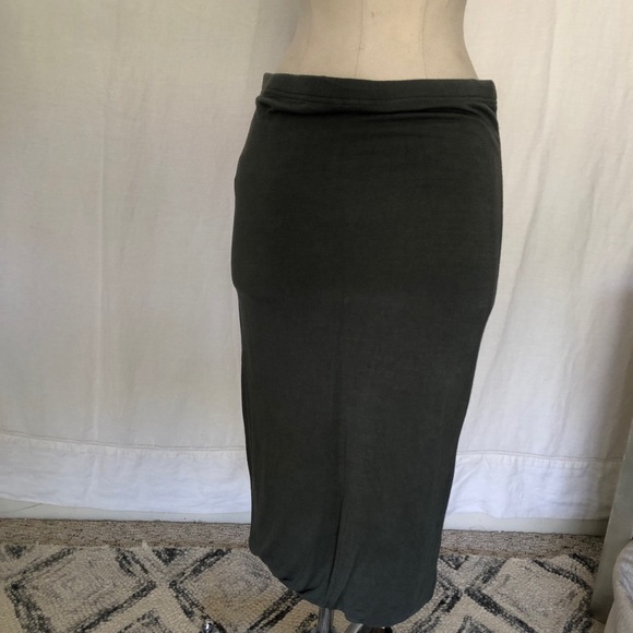 CottonOn Brand pull on pencil skirt olive green size M - Picture 4 of 6